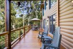 NEWLY CRAFTED & STAINED MAIN LVL DECK CORNER VIEW